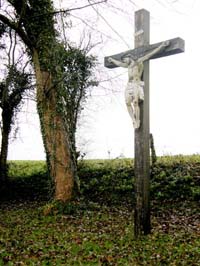 ancien christ de la tour de lglise de Tohogne