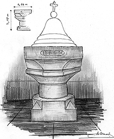 Fonts baptismaux de Durbuy datant de 1588