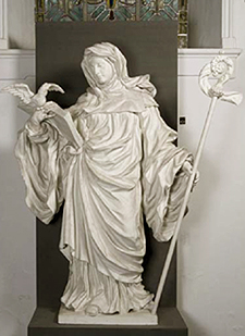 Statue de Sainte Scholastique