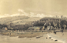 Tilff - Vue des usines près du déversoir Tilff - Vue des usines près du déversoir