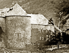 La tour Collon à Durbuy vers 1880
