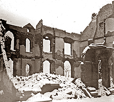 Visé sous la neige pendant la Grande Guerre